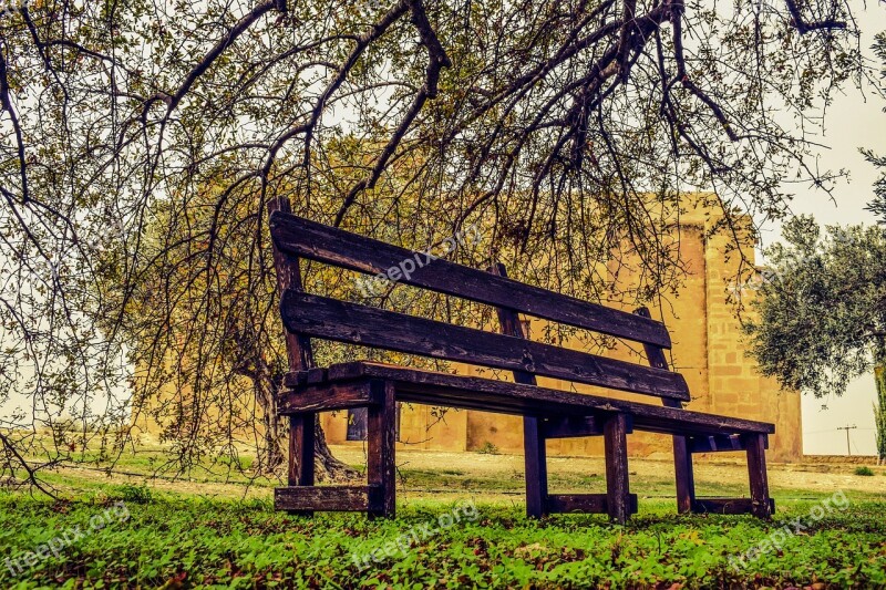 Bench Park Autumn Park Bench Garden