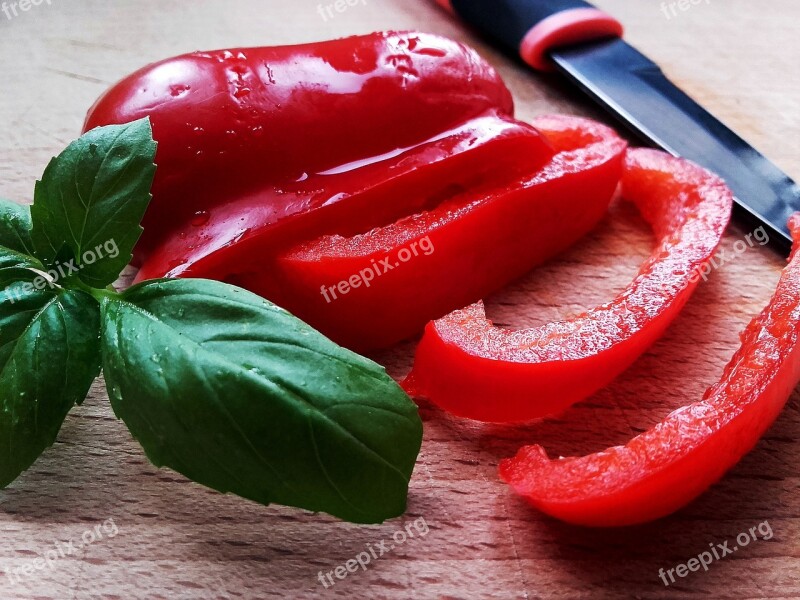 Paprika Red Vitamin Eating Sweet Peppers