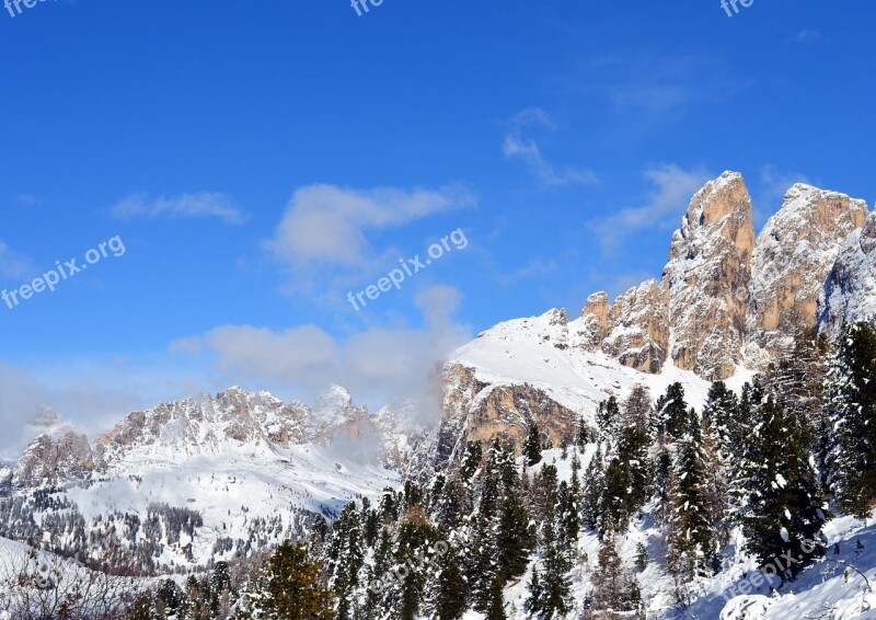 Mountains Alpine Nature Dolomites High Mountains