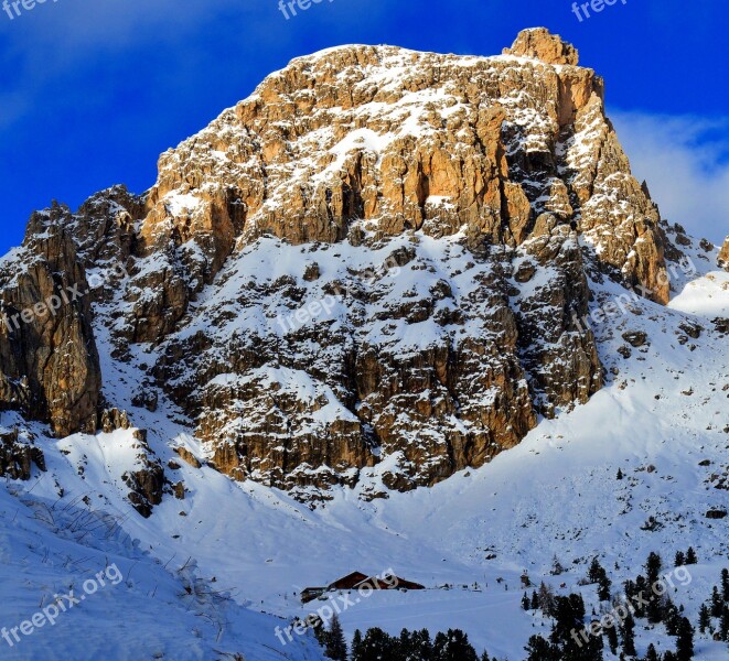 Mountains Alpine Gardena Nature Dolomites