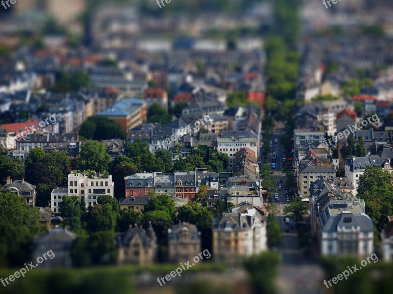 City Road Building Tiltshift Miniature