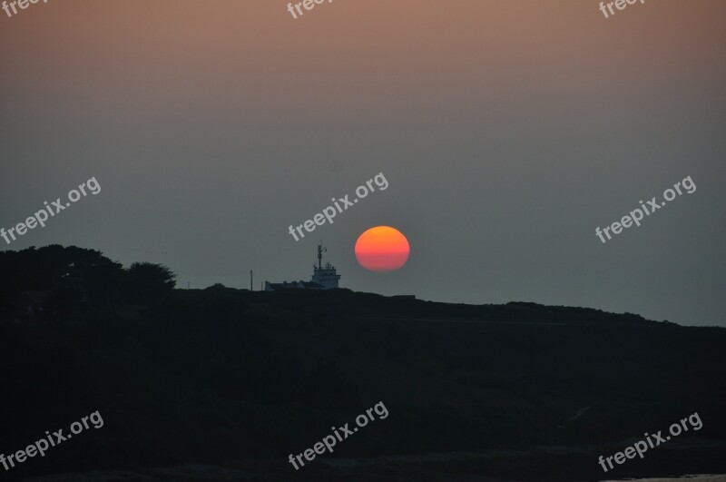 Sun Setting Sky Mood Sunset