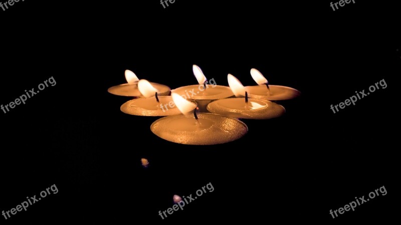 Candles Candlelight Romantic Flame Dark