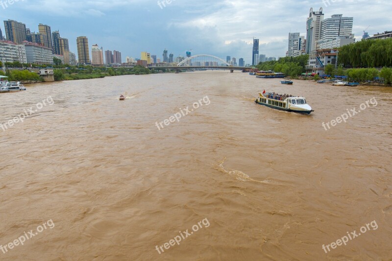 Yellow River Lanzhou City Free Photos