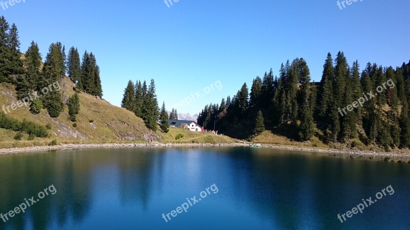 Lake Mountain Nature Landscape Alpine