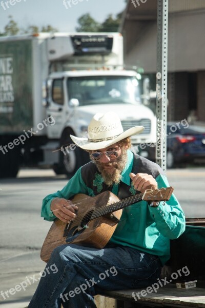 Busker Guitarist Guitar Street Musician Atx