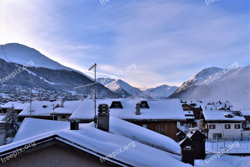 Snow Landscape Winter Nature Mountains