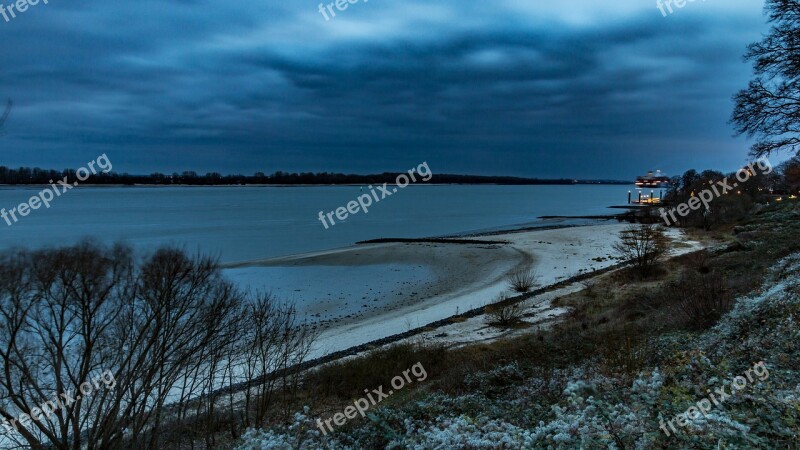 Elbe Hamburg Wedel Bank The High Banks