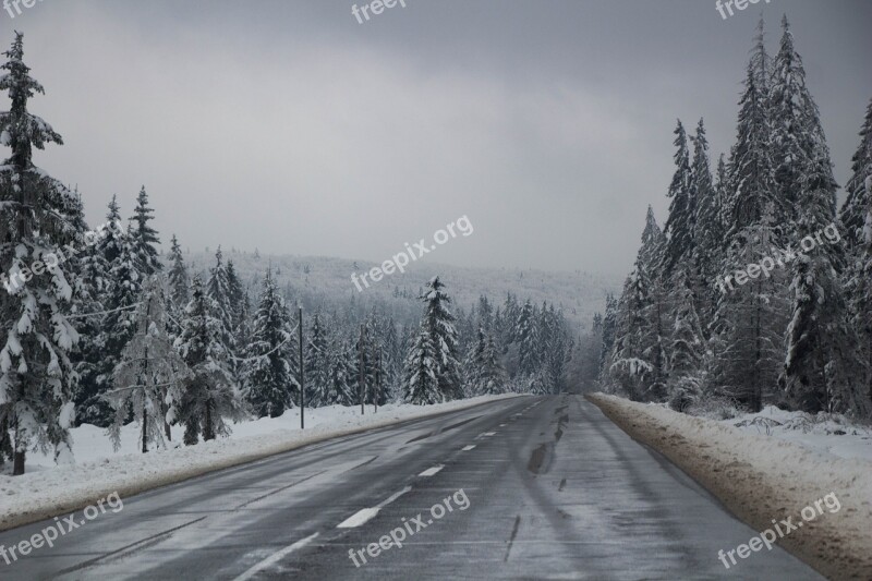 Transylvania Winter Romania Landscape Snow