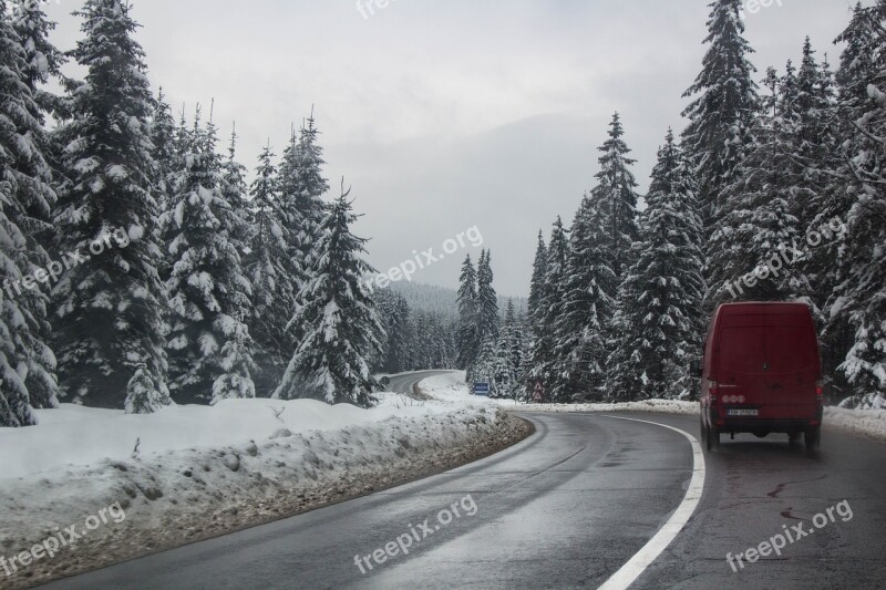 Transylvania Winter Romania Landscape Snow