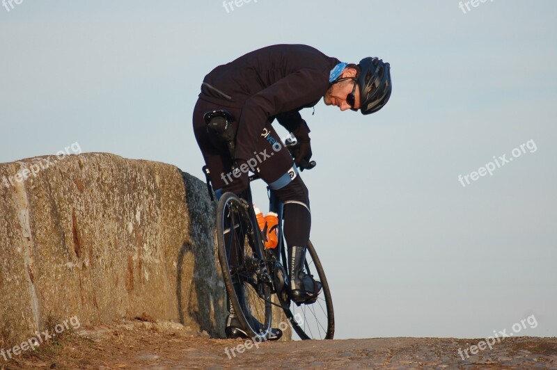 Cyclist Winter Fitness Sports Cyclists