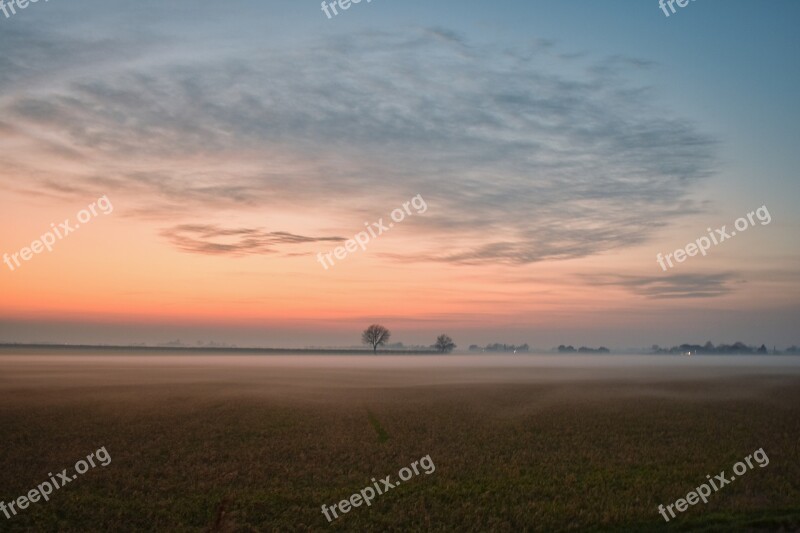 Sunsets Fog Sky Landscape Sun