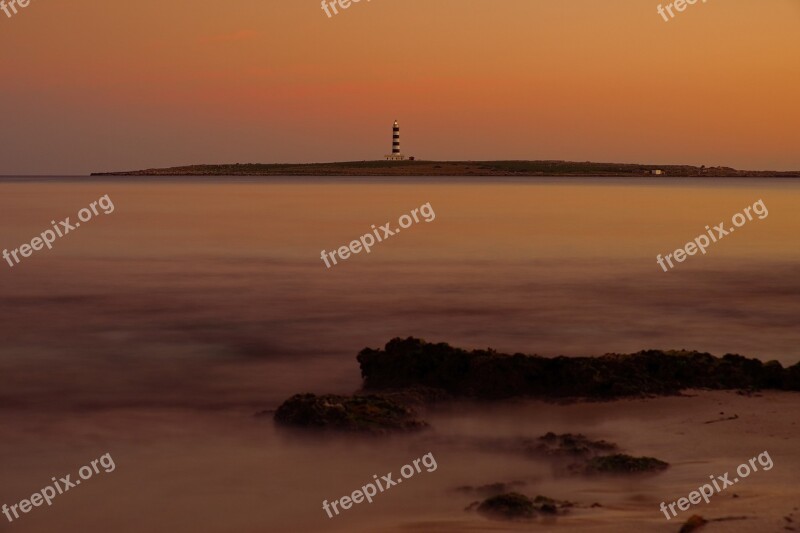 Minorca Punta Prima Lighthouse Sea Sun