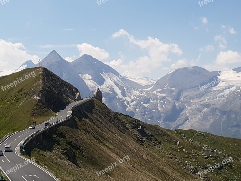 Mountain Road Tyrol Landscape Mountains Vista