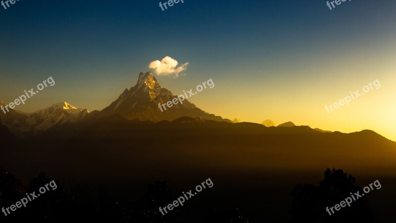 Himalayas Travel Mountain Fishtail Machhapuchre