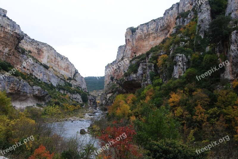 Foz De Lumbier Landscapes Navarre Spain Nature