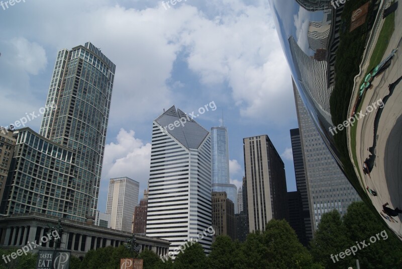 Chicago Bean City Architecture Usa