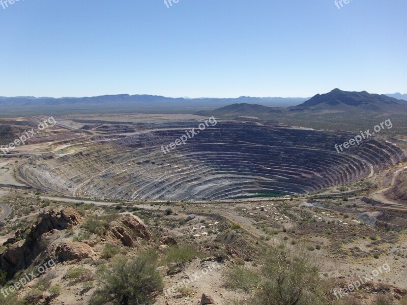 Mine Open Pit Mining Large Landscape