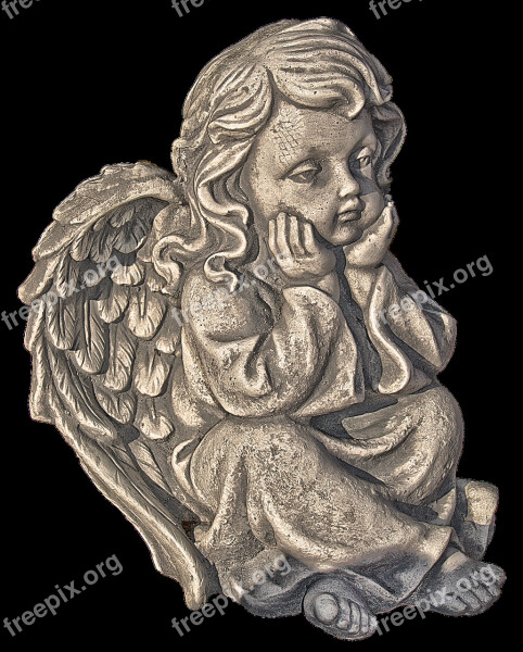 Figure Angel Cherub Wing Female