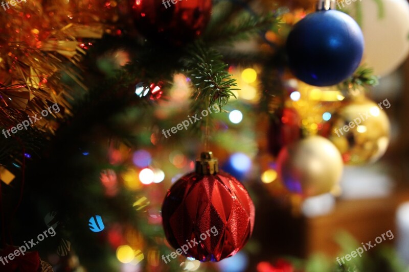 Christmas Baubles Christmas Tree Holidays Atmosphere Dec