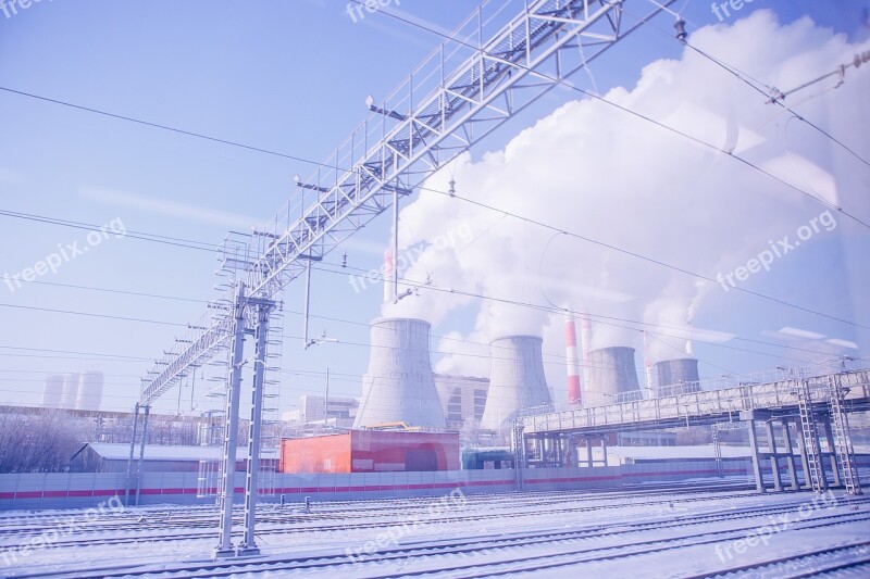 Thermal Power Station Moscow Russia Factory Fuel