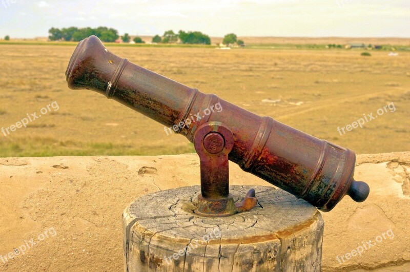 Bent's Old Fort Swivel Gun Cannon Fort Wall Bastion