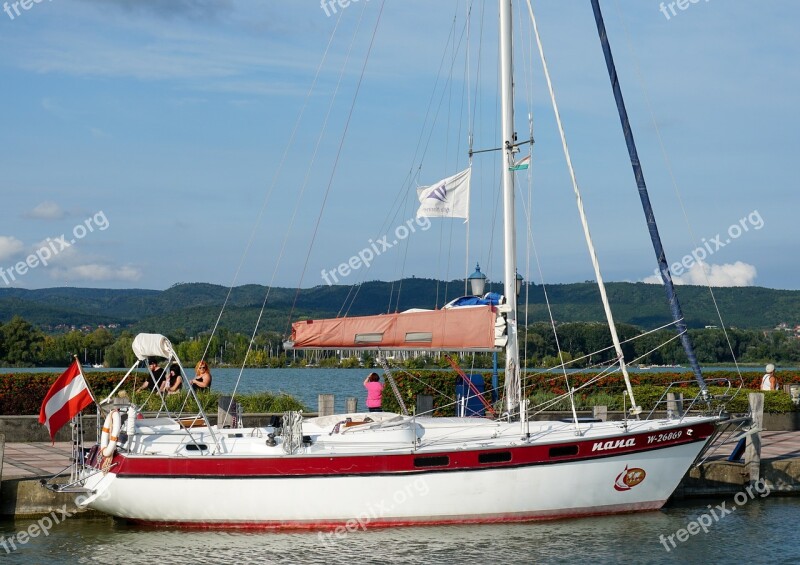 Keszthely Lake Balaton Zala Ship Sailing