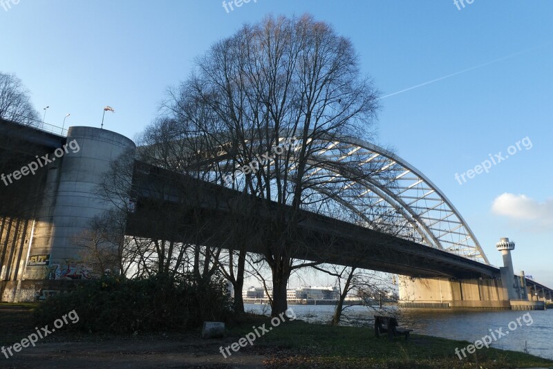 Bridge Rotterdam Winter River New Mesh