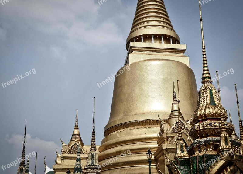 Stupa Gold Temple Buddhism Thailand