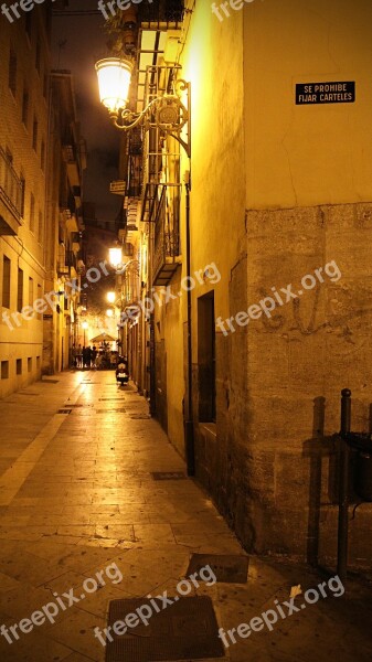 Spain Valencia At Night Architecture Building