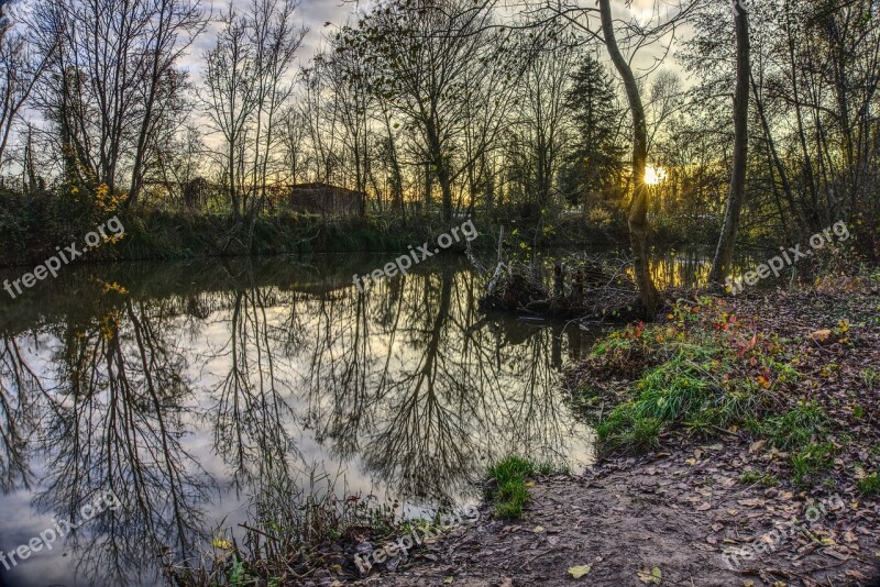 Water Mirroring Reflection Nature Landscape