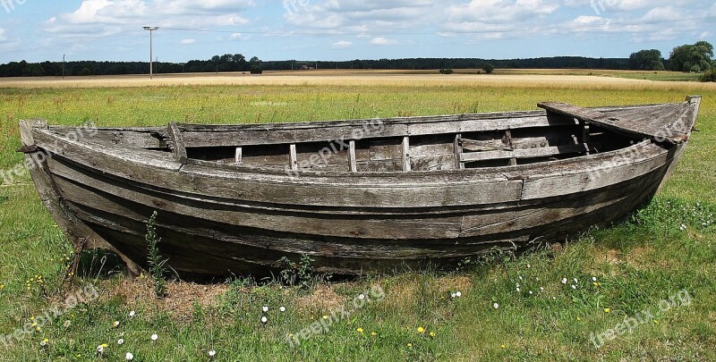 Kahn Boat Wooden Boat Meadow Wood