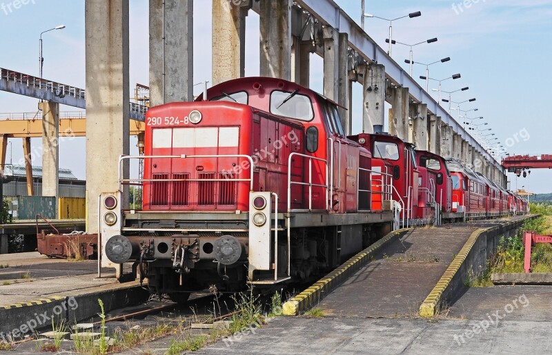 Container Plant Shut Down Diesel Locomotives Turned Off Retired