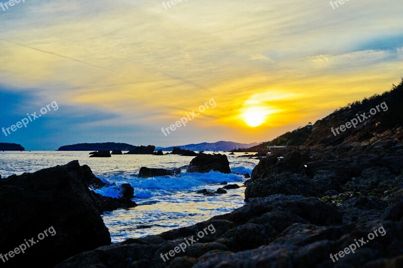 The Sea At Dusk Reef Sky Stone