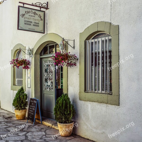 Cyprus Maroni Coffee Shop Vintage Architecture