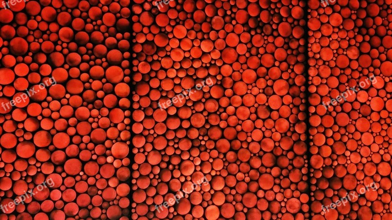 Art Backgrounds Red Spheres Circles