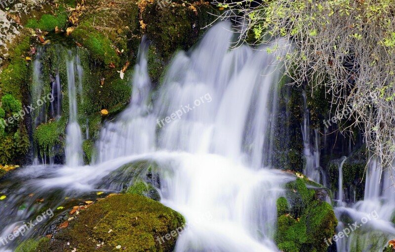 Waterfall River Water Rocks Stones