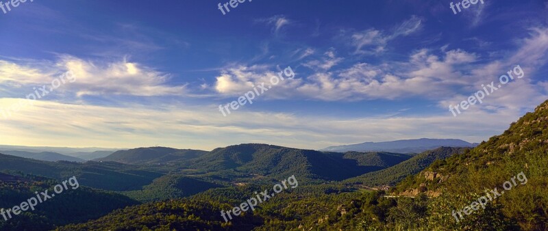 Sunset Landscape Natural Landscape Clouds Sky