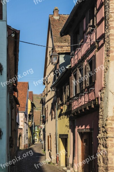 France Alsace Truss Historic Center Alley