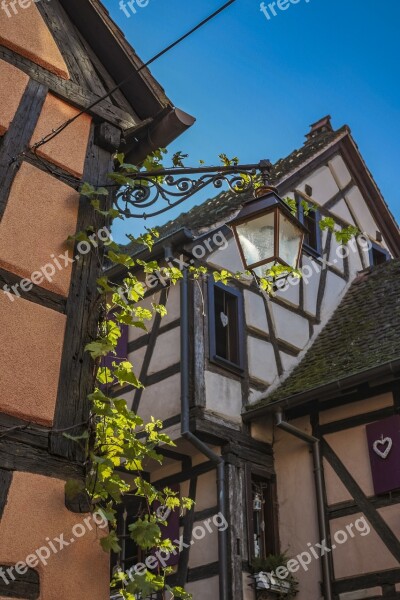 France Alsace Truss Historic Center Riquewihr