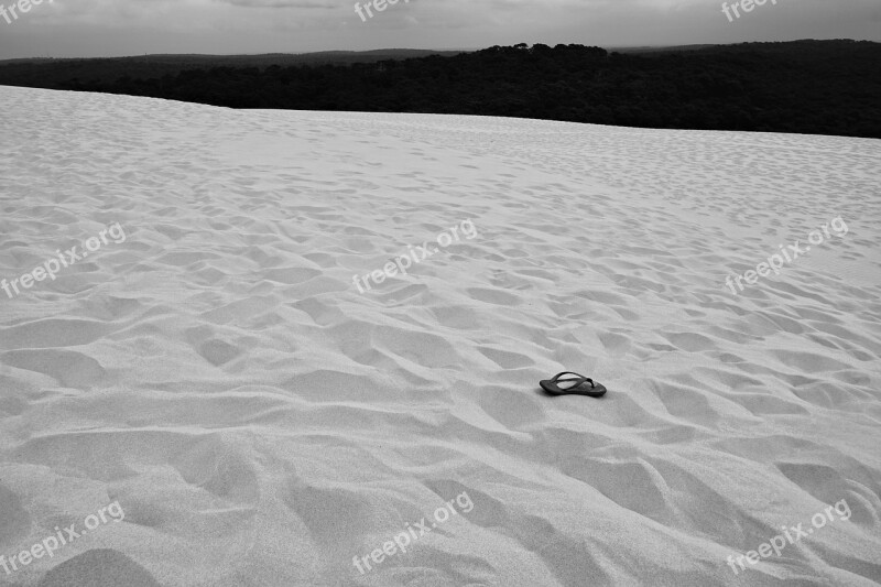 Lost Shoe In The Sand Desert Dune