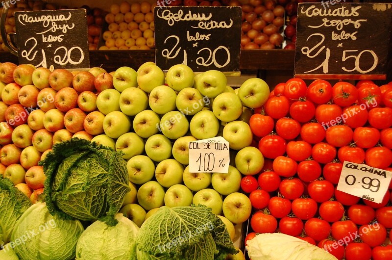 Fruit Market Food Foods Apple