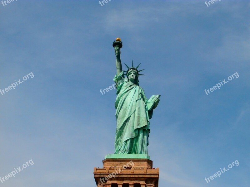 Statue Of Liberty Sky Symbol New York Free Photos