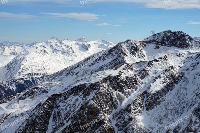 Solden Austria Skiing Mountains Alps