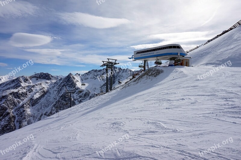 Solden Austria Skiing Mountains Alps