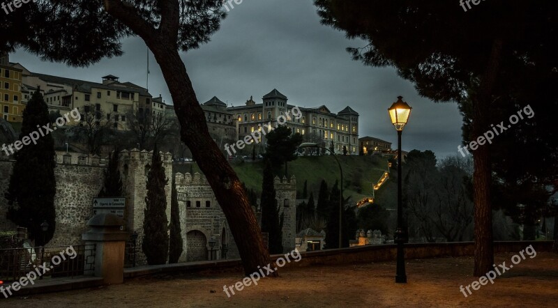 Toledo Dawn Spain Old Town Night