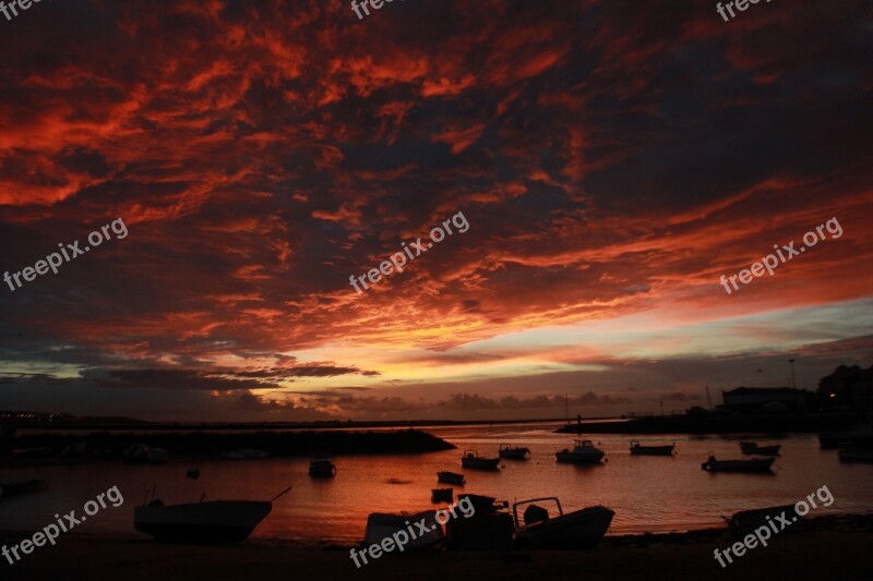 Dawn Puntadelmoral Ayamonte Awakening Sunrise Landscape