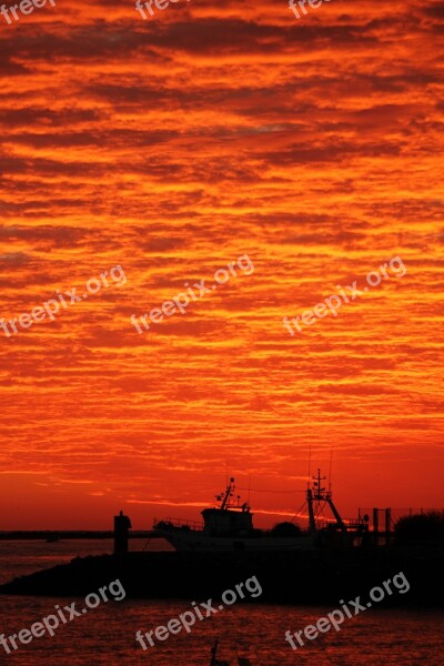 Dawn Puntadelmoral Ayamonte Awakening Sunrise Landscape