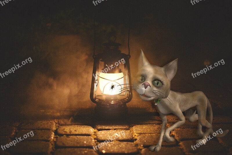 Cat Replacement Lamp Lighting Mood Street Lamp