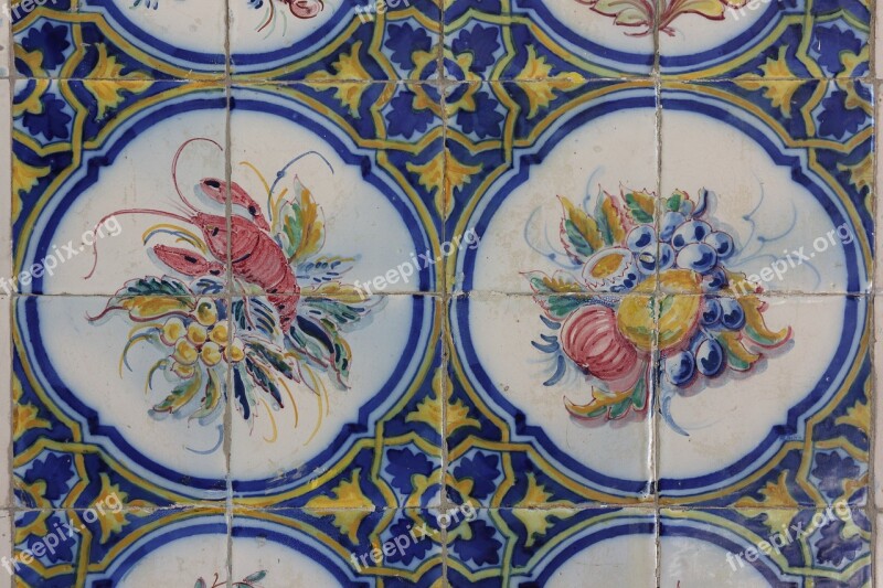 Portugal Ceramic Tiles Wall Covering Food